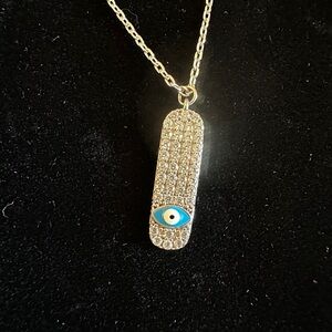 Sterling Evil Eye Pendant Necklace